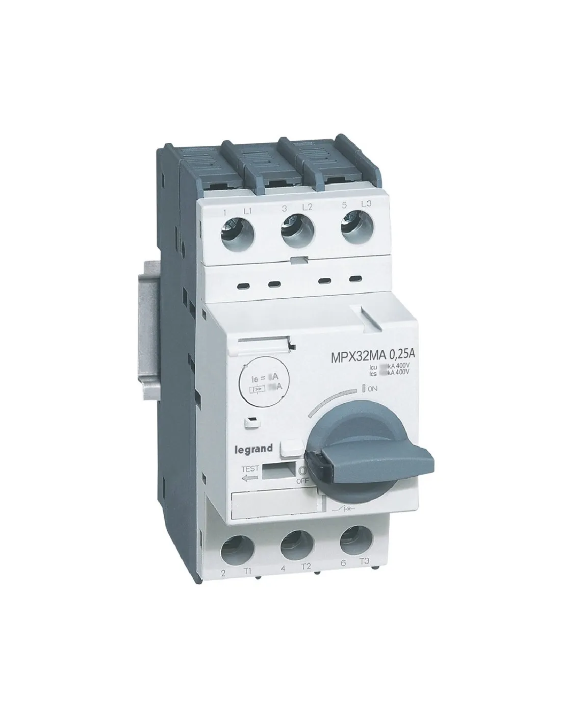 DISJONCTEUR MOTEUR MAGNÉTIQUE SEUL MPX³ 32MA 0,25 A 100 KA LEGRAND 417341