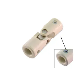 Genouillère volet roulant rond Ø12 - rond Ø12  en polyamide Blanc